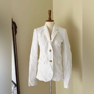 Jcrew Women’s Schoolboy Off White Blazer NWT Size 2 Tall